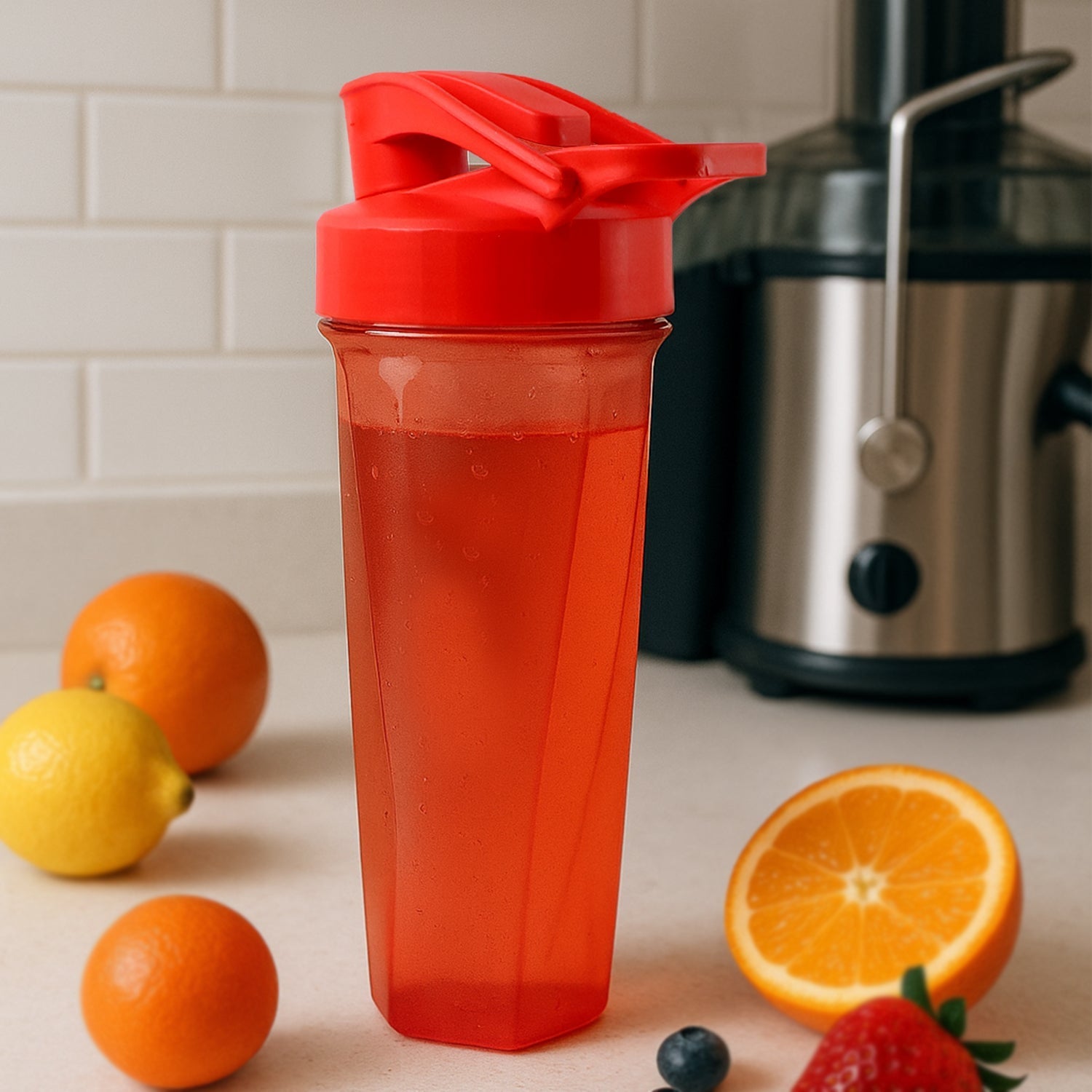 Supermom Manual Stirring Fitness Shaker Bottle with Hand Crank Approx 800 ML (1 Pc) Signature Kart