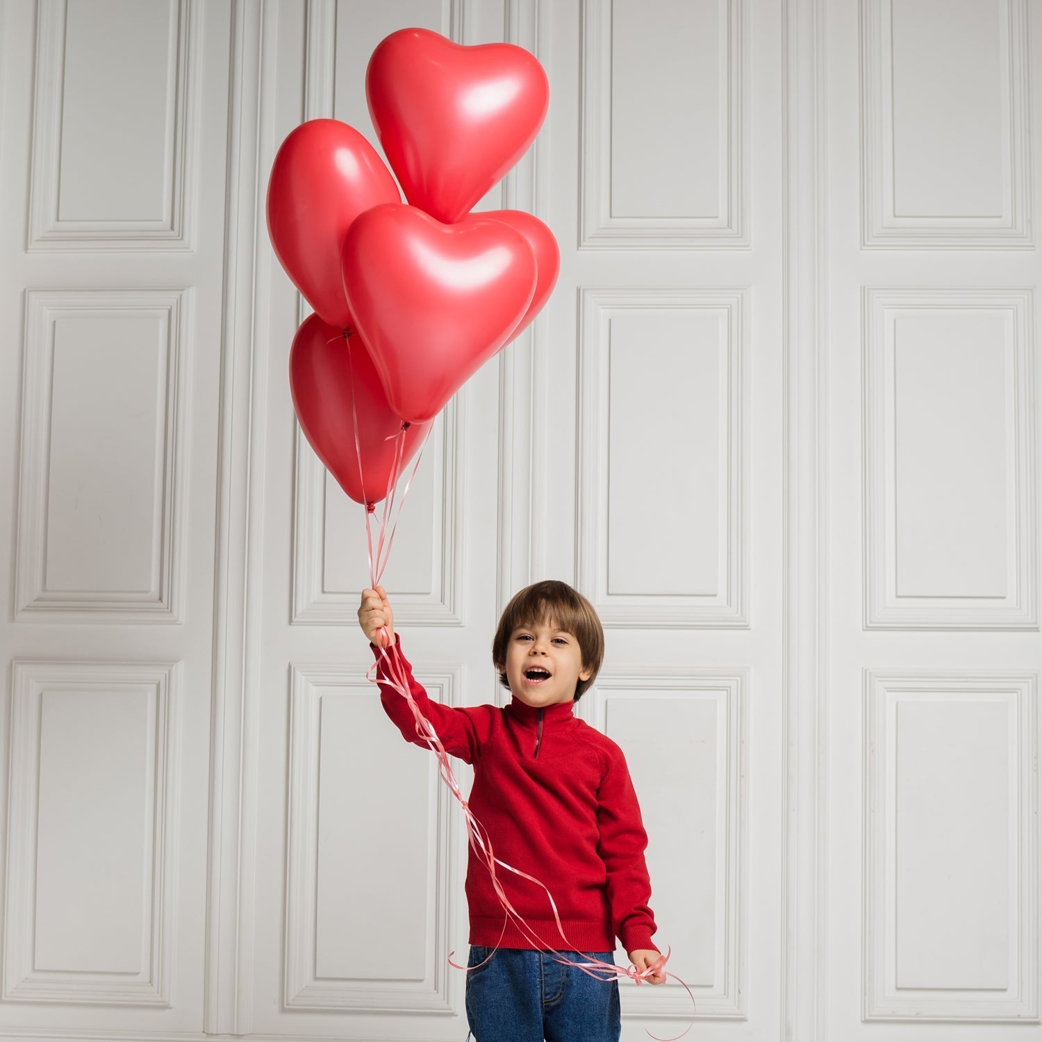 Heart shaped balloons Kinds  (4 Pcs Set) signaturekarts