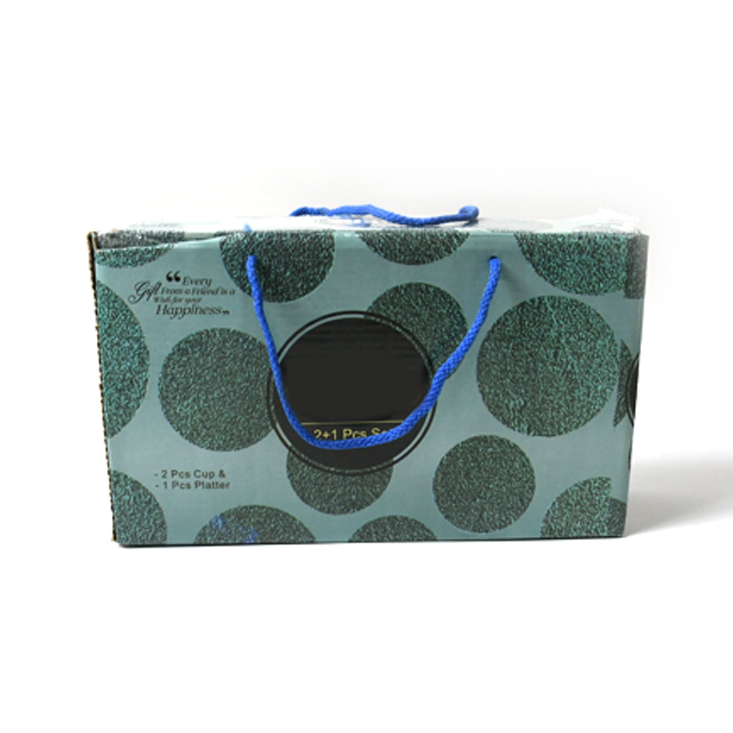 Ceramic Tea/Coffee Cup Set - Alpino 3-Piece 2-Compartment Serving Platter (BPA-Free) signaturekarts