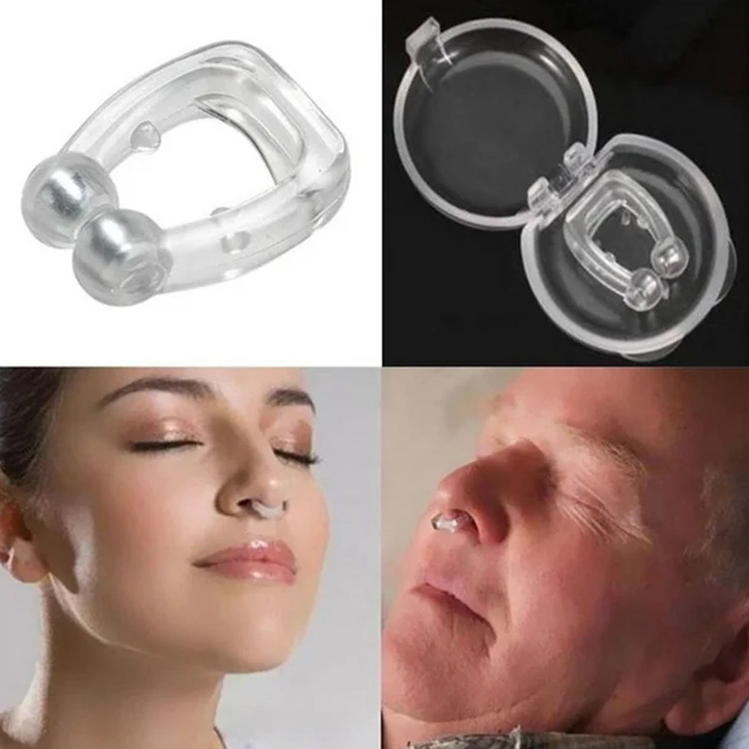Silicone Magnetic Nose Clip Anti Snore Device for Heavy Snoring Sleeper (1 Pc) Signature Kart