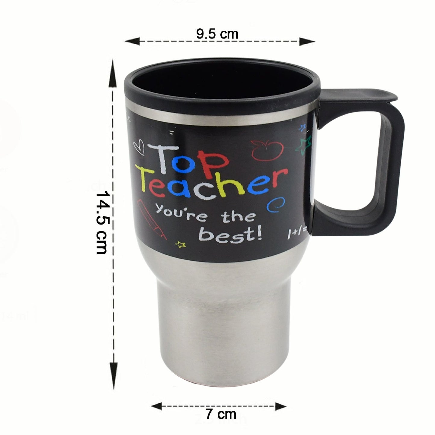 Stainless Steel Insulated Travel Mug - Double-Walled Vacuum Cup Lid & Handle, Tumbler signaturekarts
