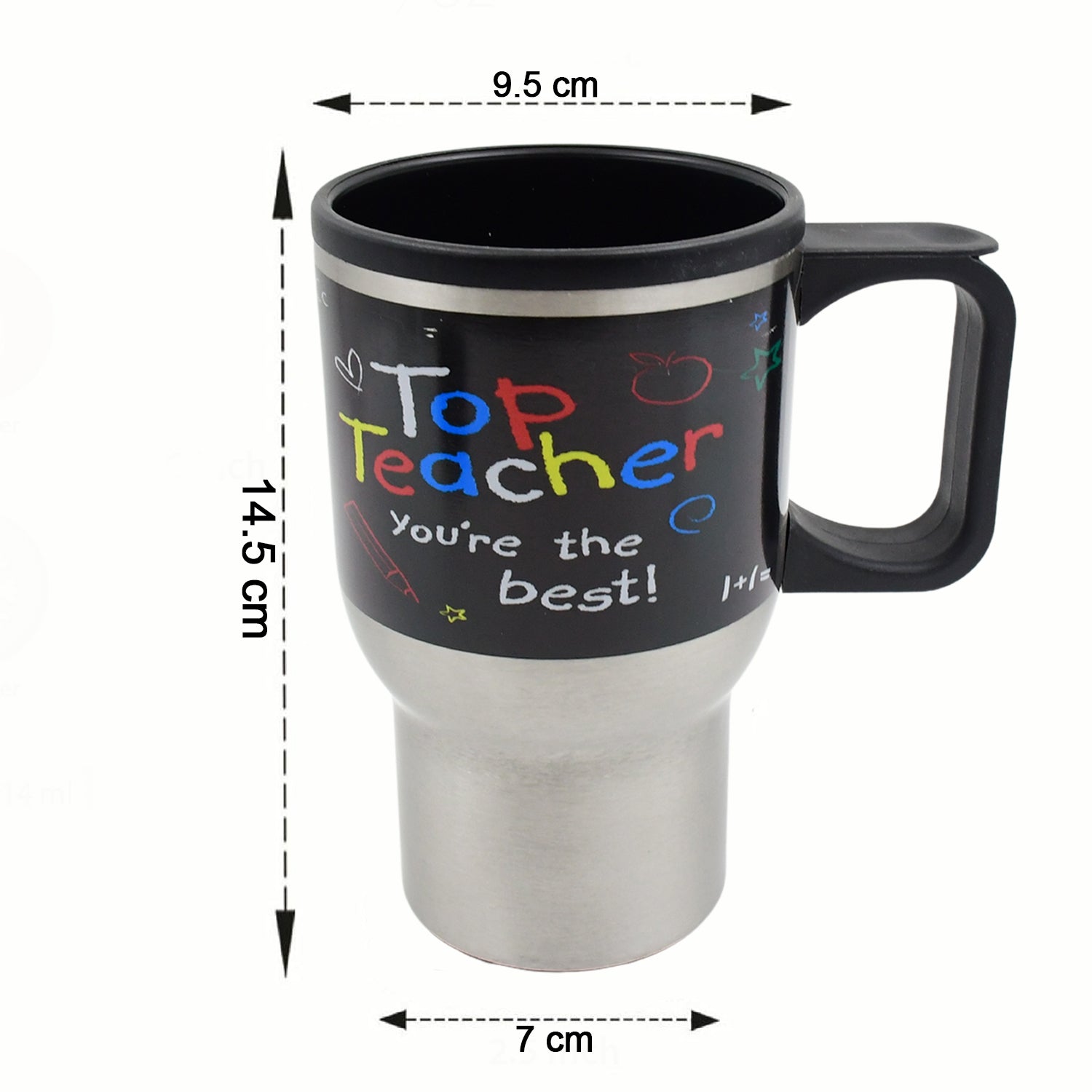 Stainless Steel Insulated Travel Mug - Double-Walled Vacuum Cup Lid & Handle, Tumbler signaturekarts