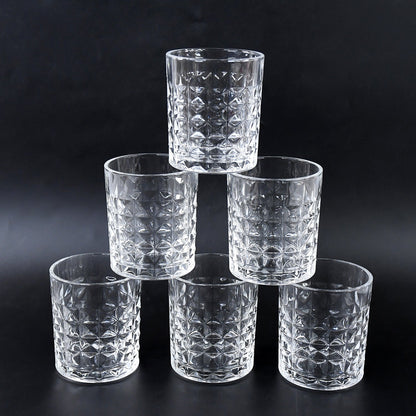 Premium Crystal-Style Glass Tumbler Set (6 Pc / 210 ML) Signaturekarts