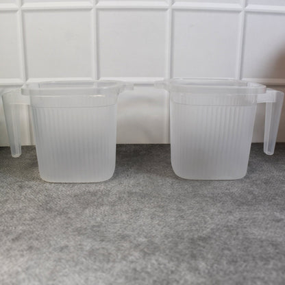 Plastic Transparent Bathroom Water Mug (4 pc / Mix colour / 1000 ML) Signaturekarts