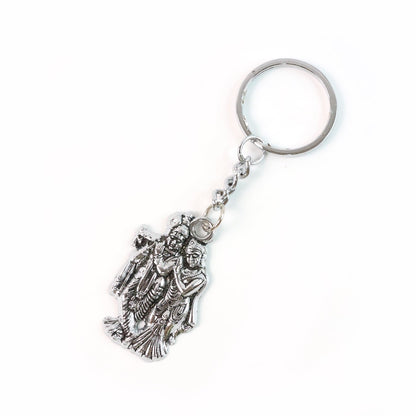Radha Krishna Metal Keychain Set (2 Pc Mix Design) signaturekarts
