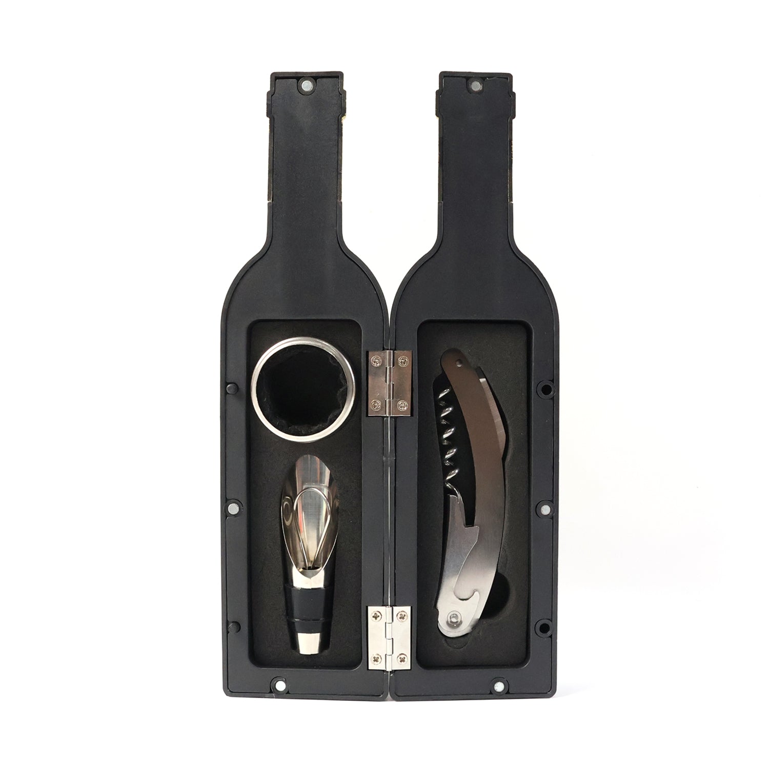 Premium Wine Bottle Shape Bar Accessory Gift Set signaturekarts