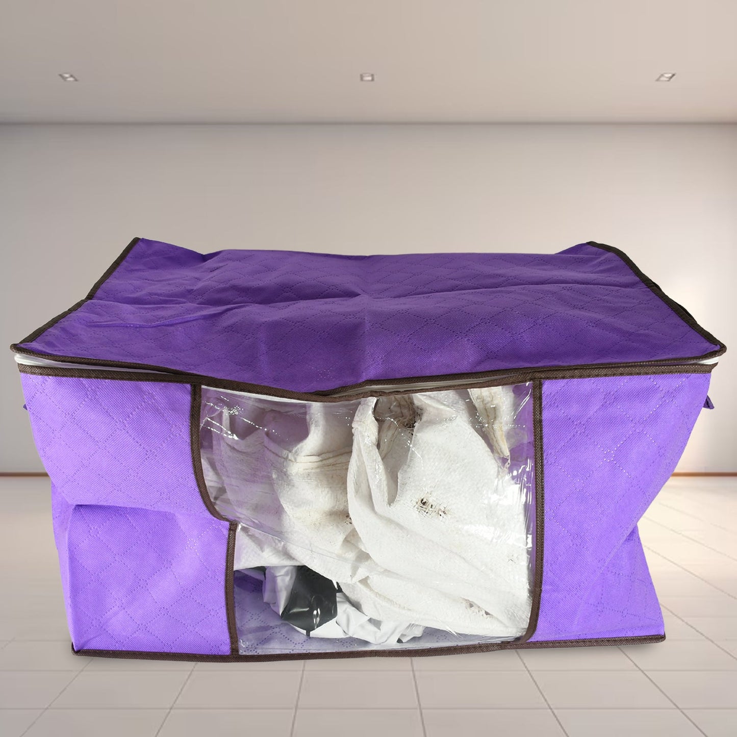Clothing storage bag zipper, non-woven storage bag storing the clothes and sarees Signaturekarts