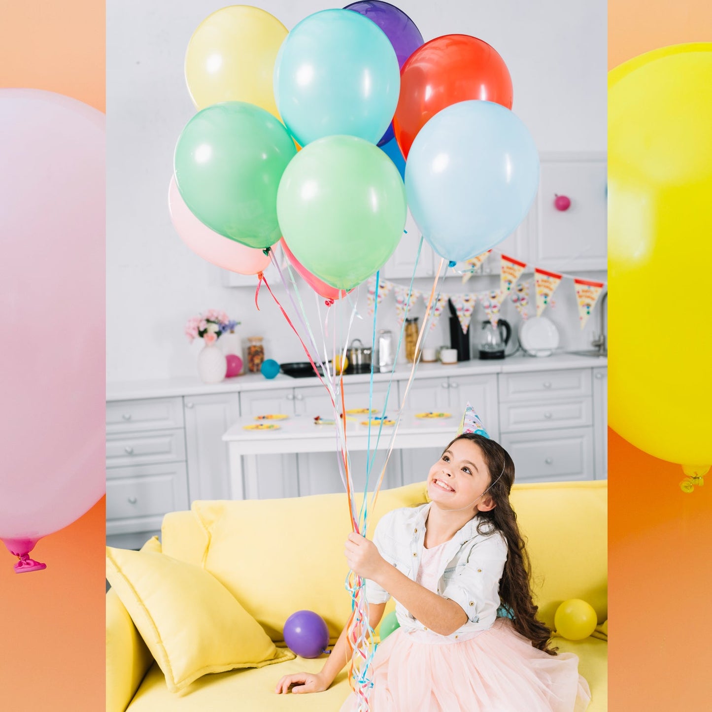 Big Size Balloons Kinds of Rainbow Party Latex Balloons (3 Pcs Set signaturekarts