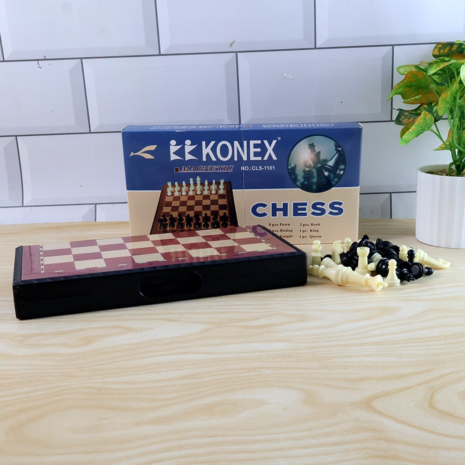 Foldable Magnetic Chess Board Game Set (24 x 24 Cm) signaturekarts