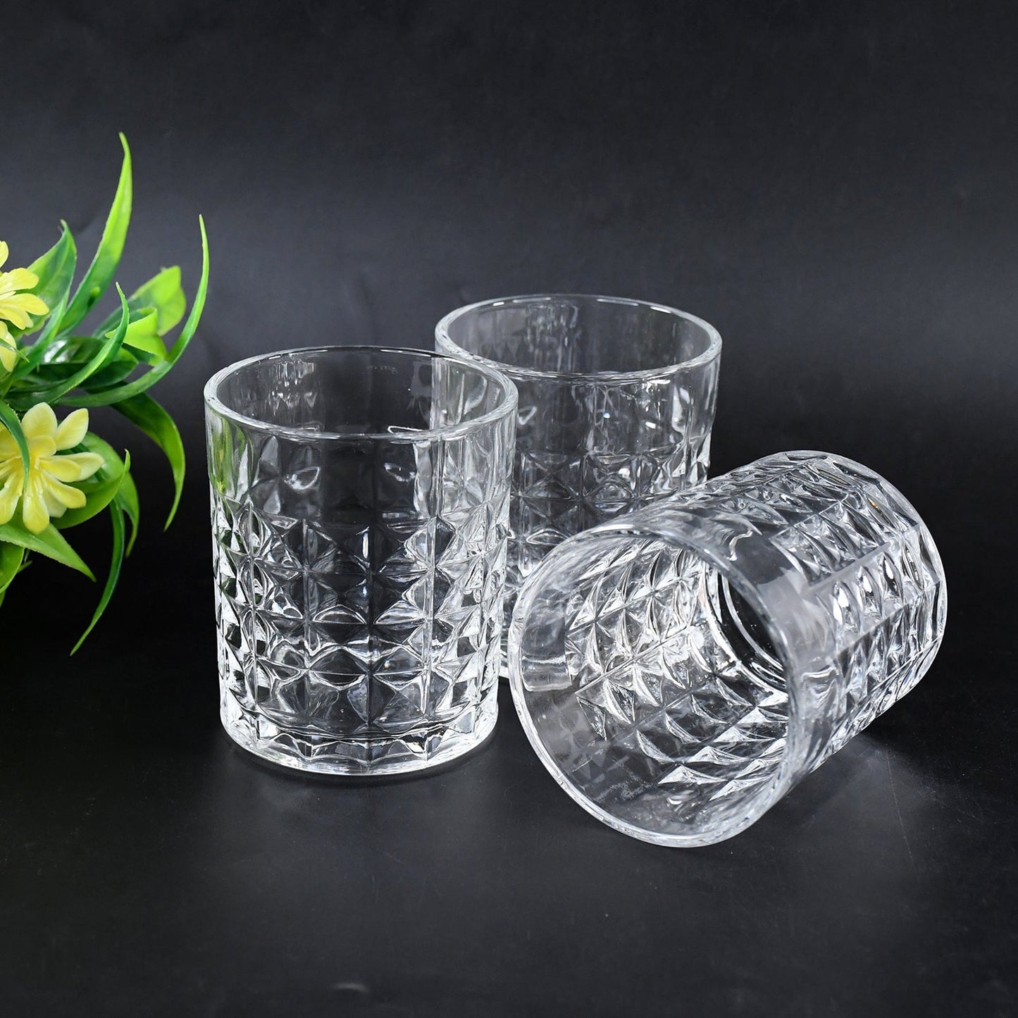 Premium Crystal-Style Glass Tumbler Set (6 Pc / 210 ML) Signaturekarts