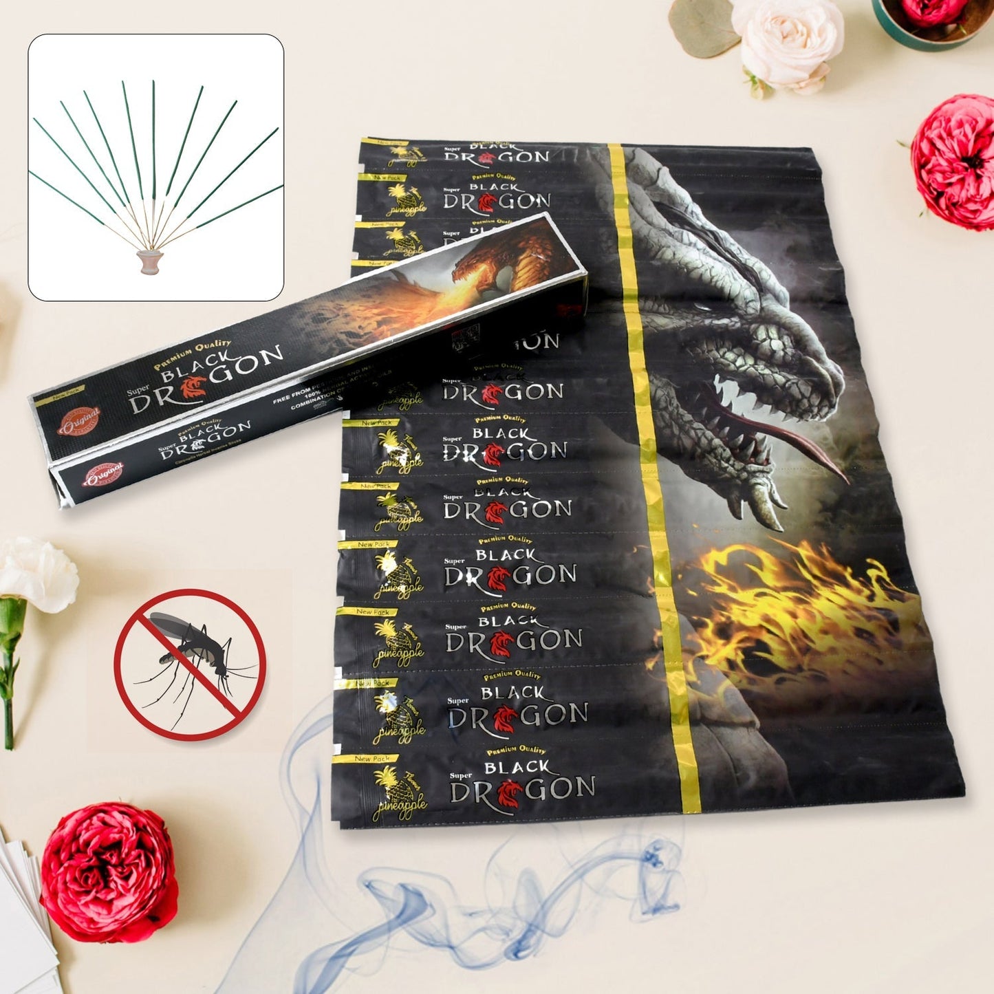 Mosquito Agarbatti Stick Herbal 1 Box ( 12 Packet / 120 Sticks ) signaturekarts