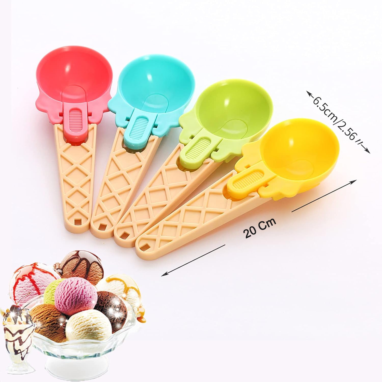 2-Piece Plastic Ice Cream & Watermelon Scooper with Trigger Dipper signaturekarts