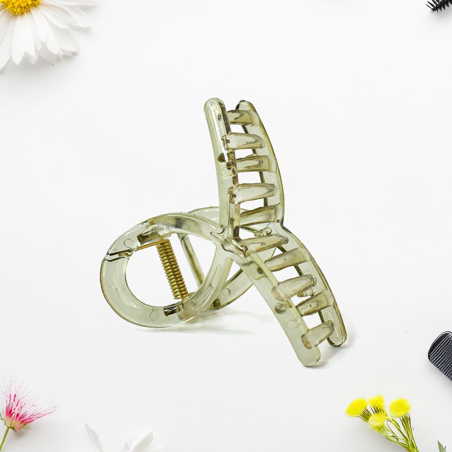 Plastic Hair Clamp Grip, Simple Matte Hair Barrette Clamp (1 Pc) Signature kart