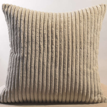 Soft Corduroy 16x16 Throw Pillow Cover Square Decorative Cushion Case (1 Pc) Signaturekarts