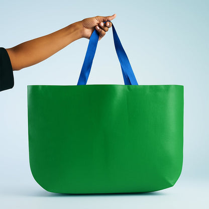Plastic Eco-Friendly Large Shopping Tote Bag 62x44cm (Mixcolor & 1 Pc) Signature Kart