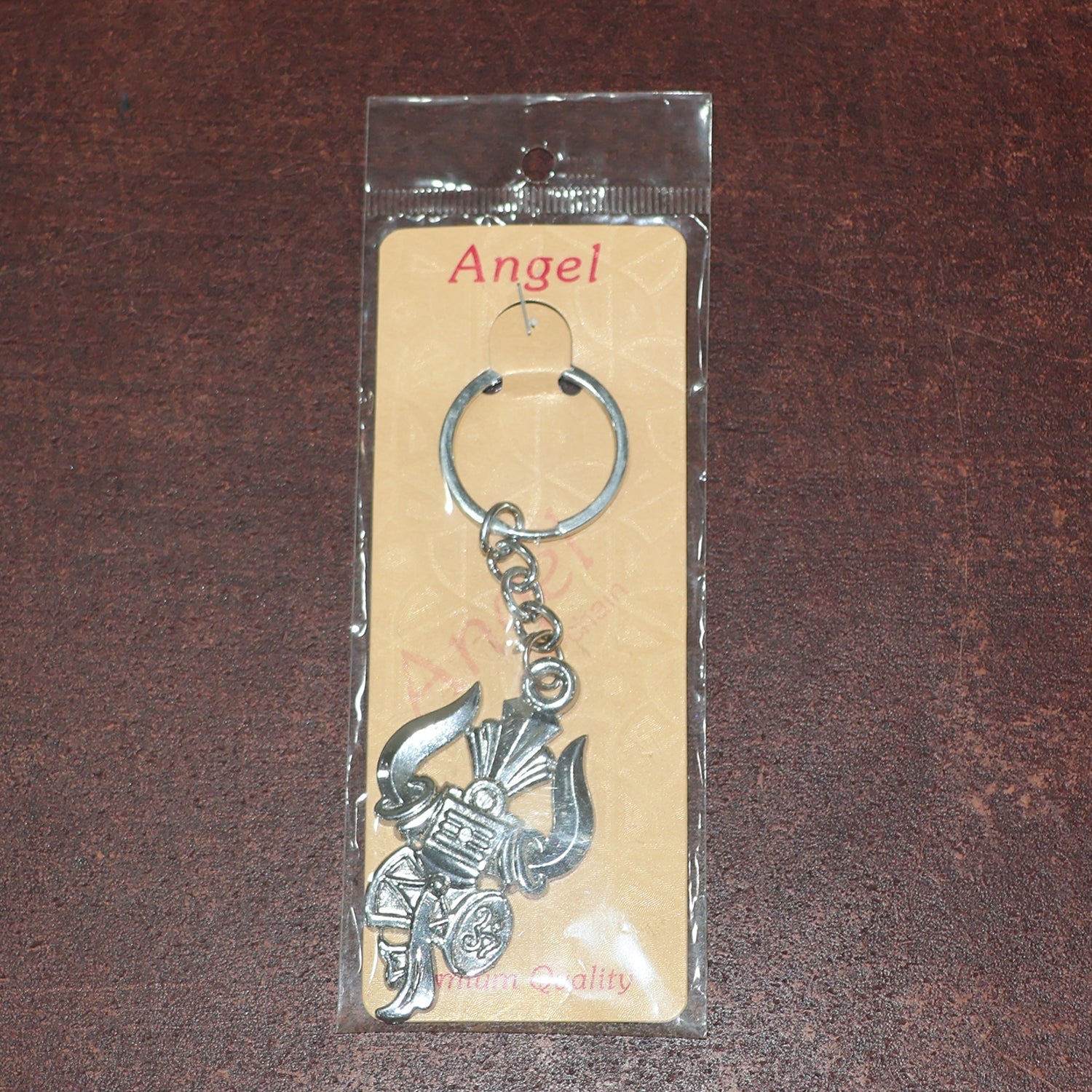 Trishul Damru Shiv Symbol Silver Keychain (1 Pc) signaturekarts