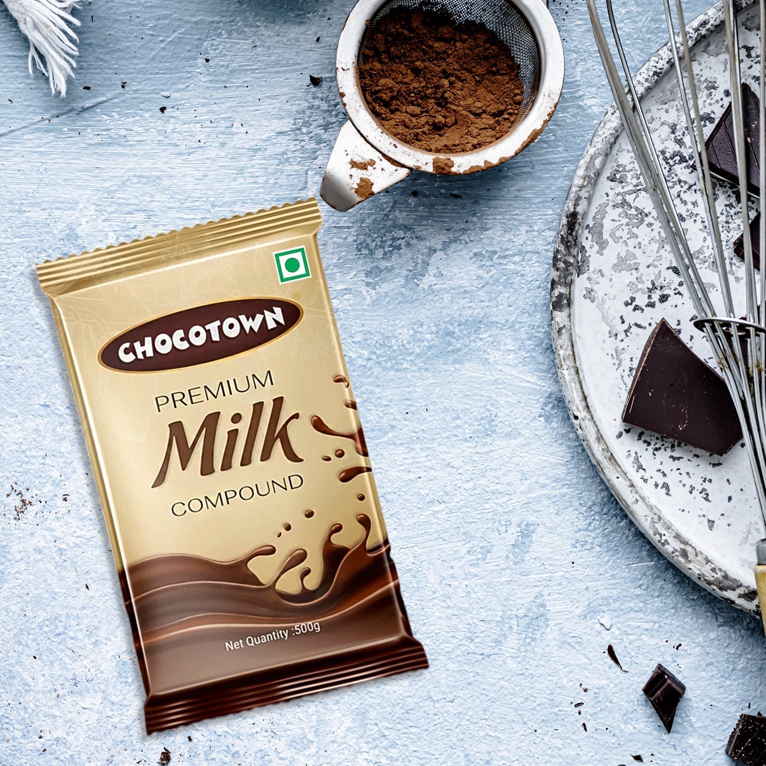 Chocotown Premium Milk Compound Slab (500 gm) Signaturekarts