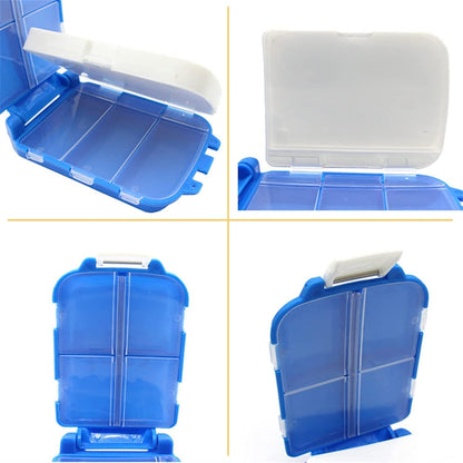 Portable Blue Dual-Sided Pill Organizer Box (1 Pc) signaturekarts