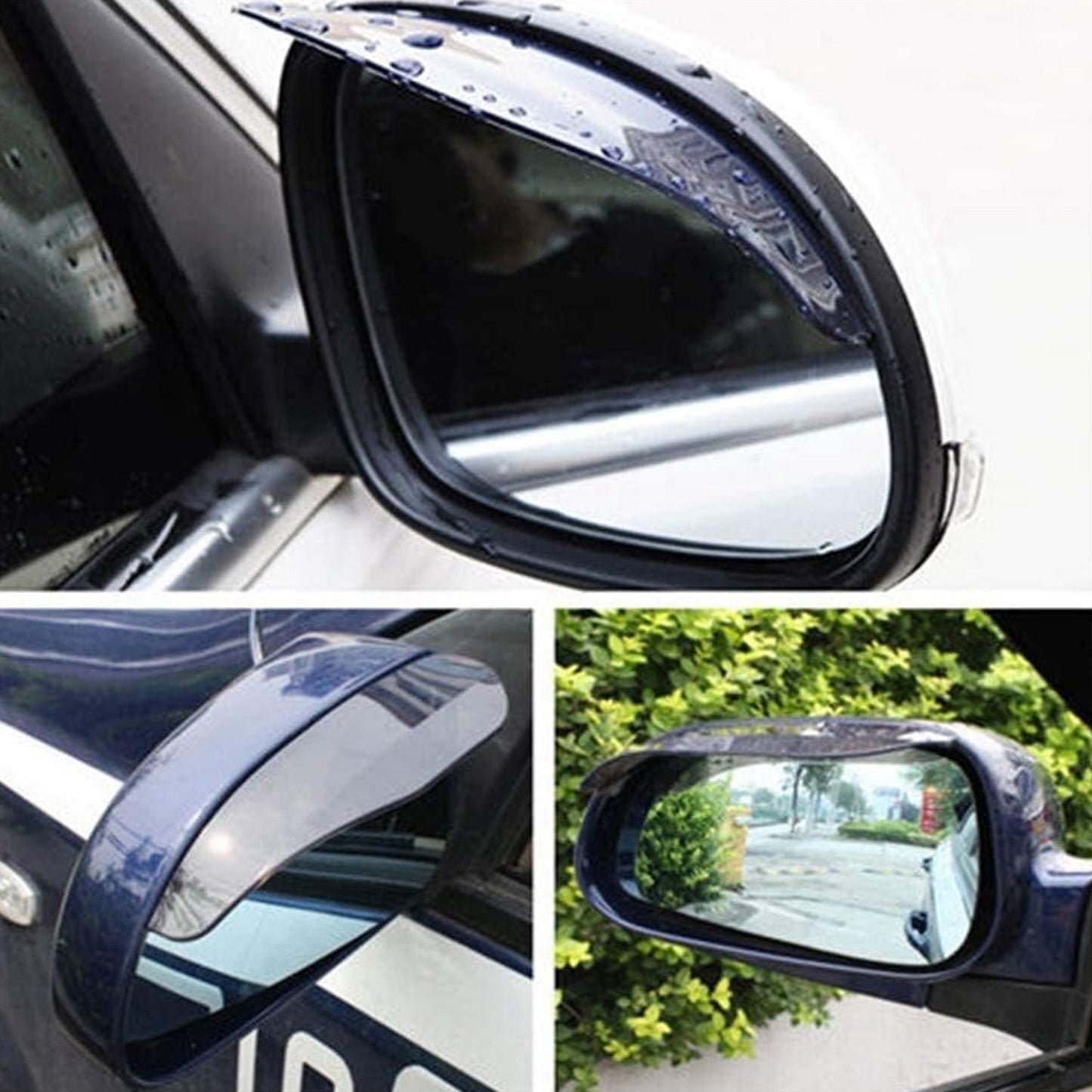 1 Pair Mirror Rain Protector Car Rearview Mirror Rain Blades Car Back Mirror Eyebrow Rain Cover Car Rearview Mirror Eyebrow Covers Flexible Protection Rainproof Decoration Accessories (2 Pcs set) signaturekarts
