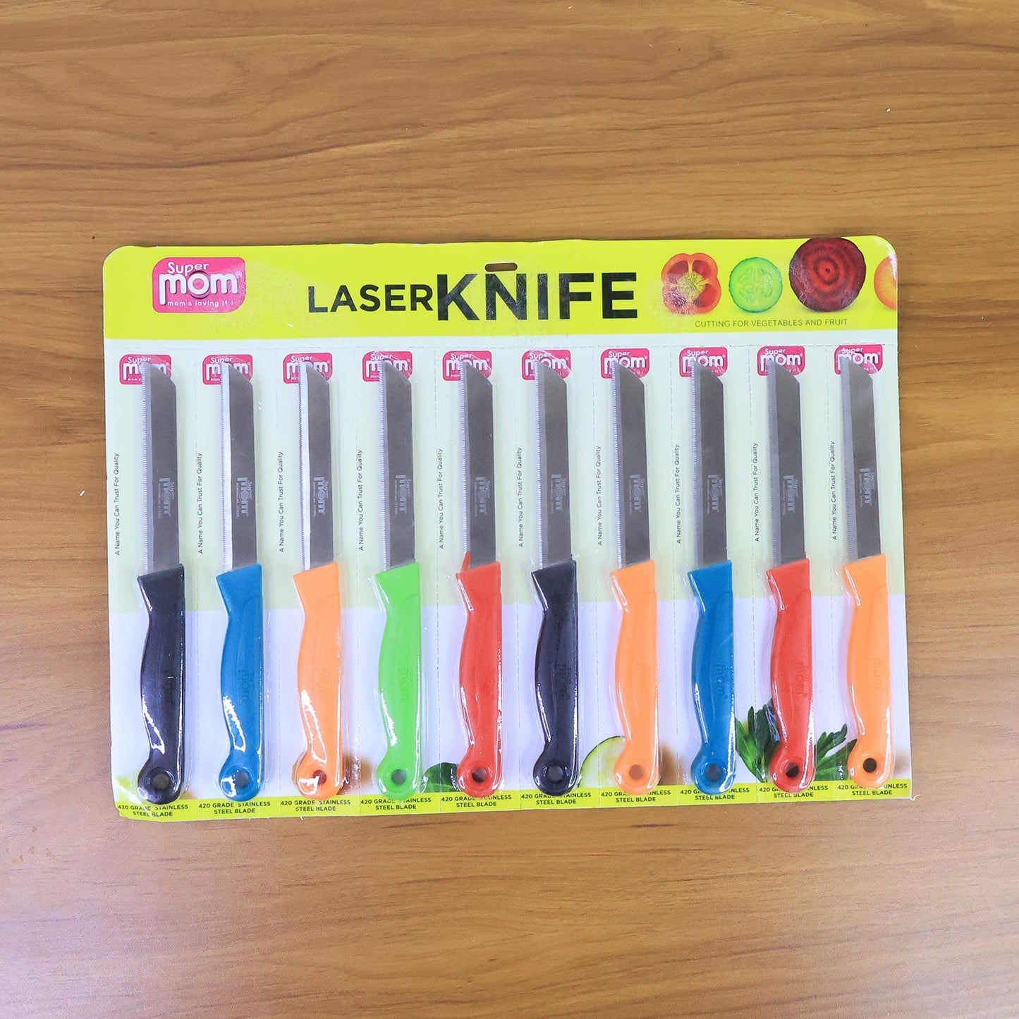 Supermom Stainless Steel Kitchen Laser Knife (10 Pc / Set) signaturekarts