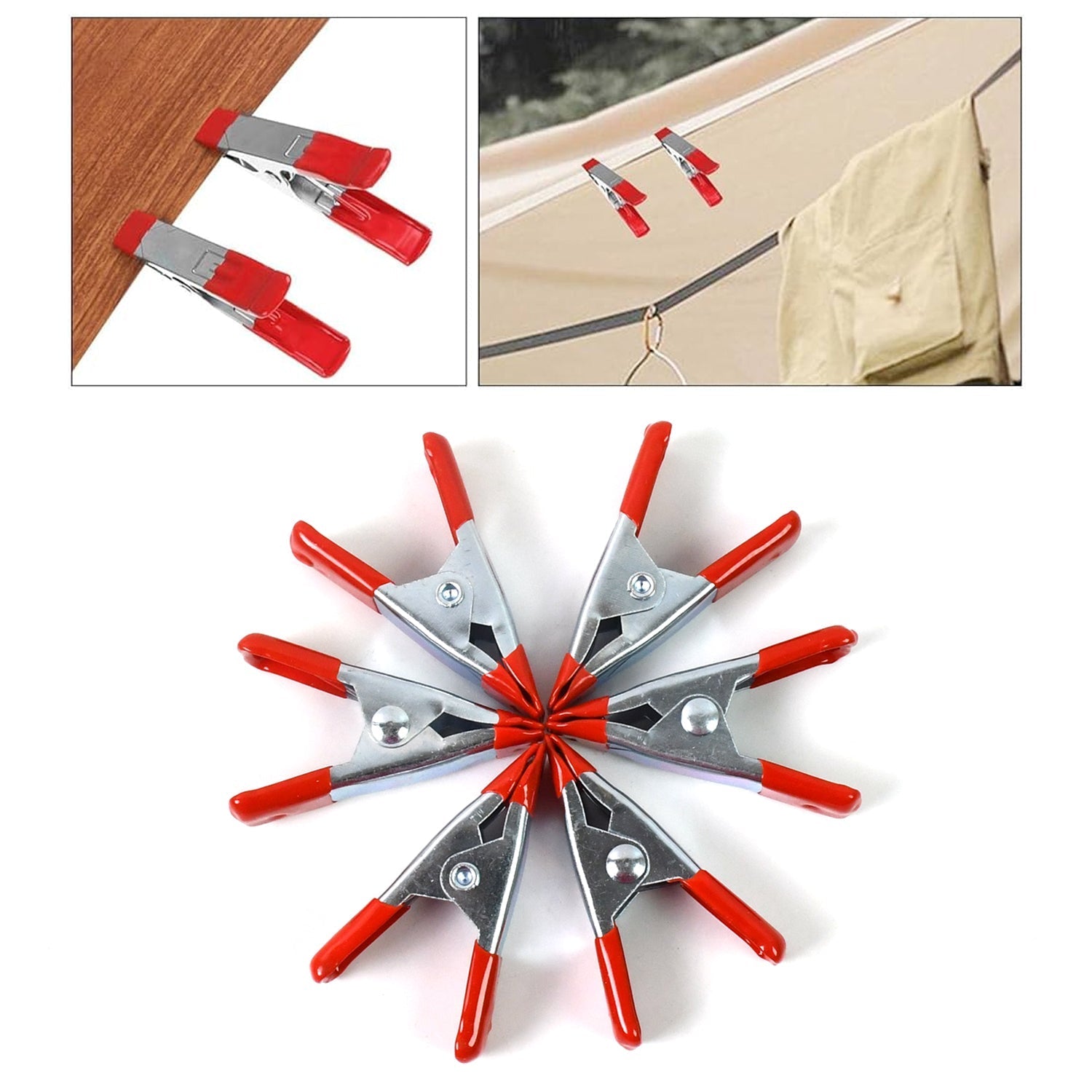 2 Inch Heavy Duty Spring Metal Spring Clamps (6 Pcs Set) Signaturekarts