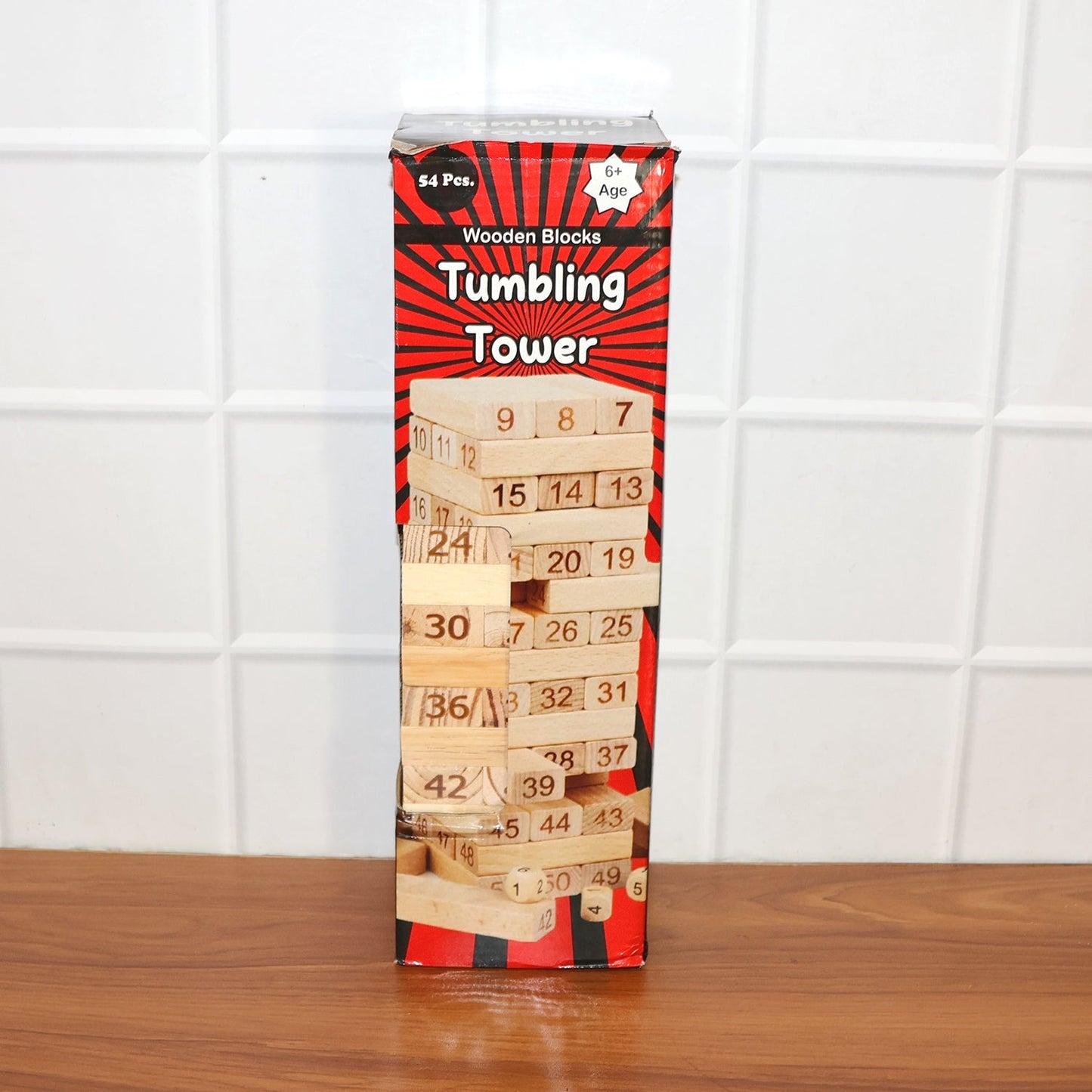 Numbered Wooden Tumbling Tower Game Set signaturekarts