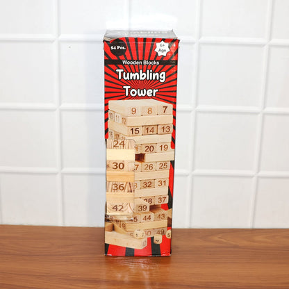 Numbered Wooden Tumbling Tower Game Set signaturekarts