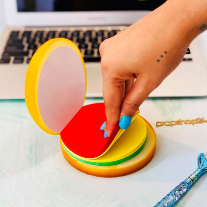 Burger Shaped Note / Sticky Notes / Memo Notes, Unique Mini Notes (Multicolor) Signaturekarts
