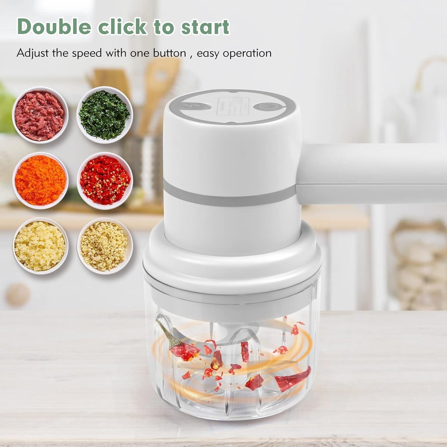 Hand Mixer Food Chopper Cordless 3 in 1 Electric Hand Mixer (1 Set) Signaturekarts