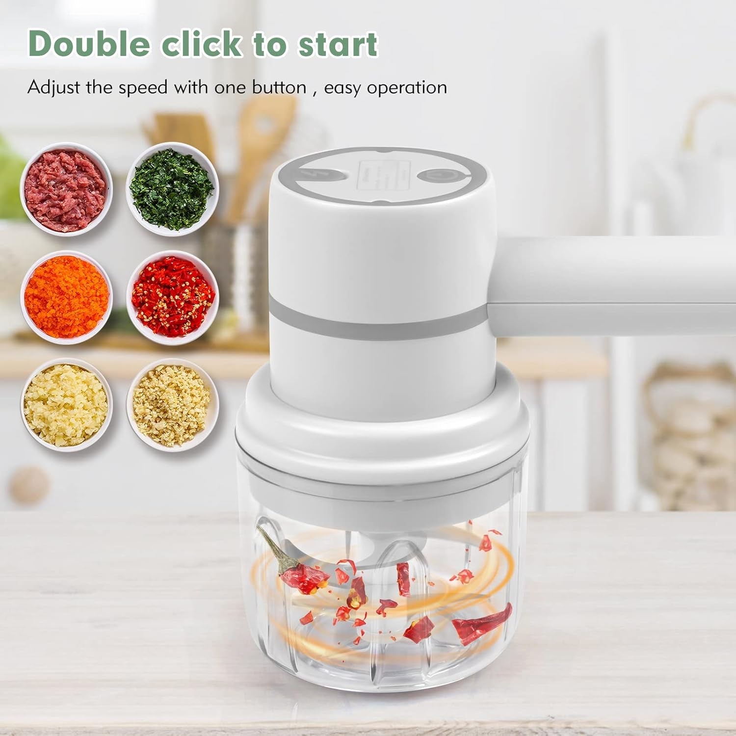 Hand Mixer Food Chopper Cordless 3 in 1 Electric Hand Mixer (1 Set) Signaturekarts