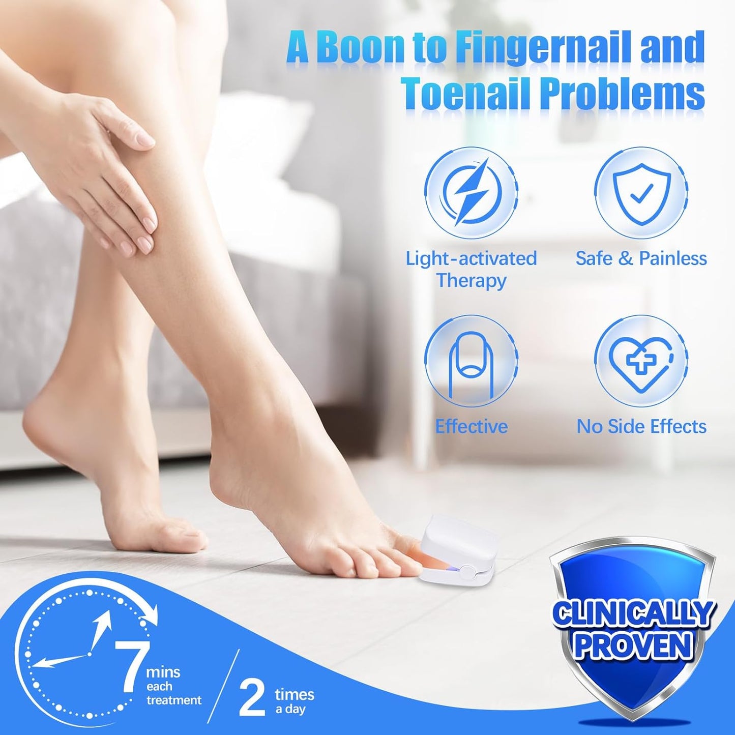 Rechargeable Nail Fungus Laser – Anti-Fungal Device Toenails, Hands & Feet (Home Use) signaturekarts