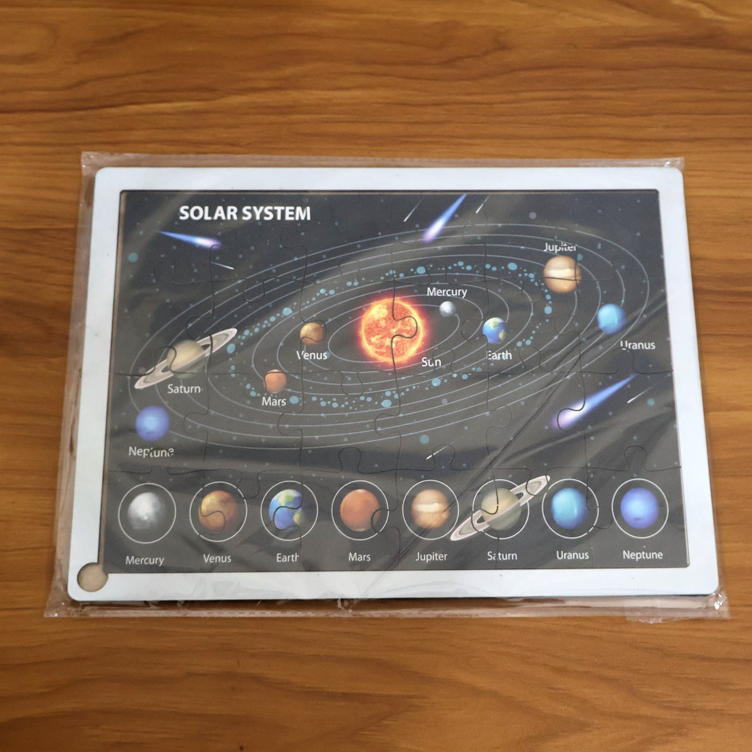 Wooden Solar System Puzzle for Kids - (1 Set) signaturekarts