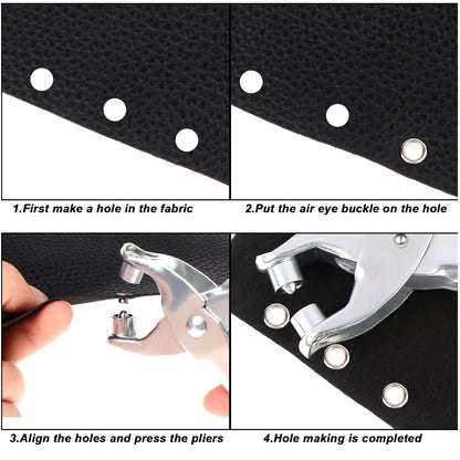 Grommet Setting Tool with 25 PCS Gold Eyelets Grommets Steel Hole Punch signaturekarts