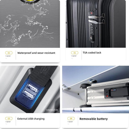 Electric Suitcase Smart Scooter – Riding Luggage with Removable Power (1 Pc) Signaturekarts