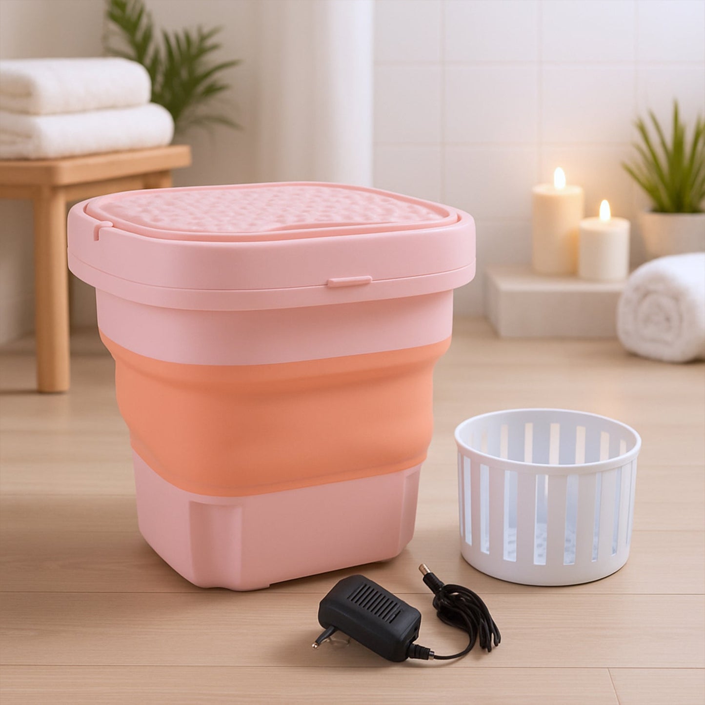 Portable Washing Machine, Foldable Washer and Dryer Combo (1 Set / Mix Color) Signaturekarts