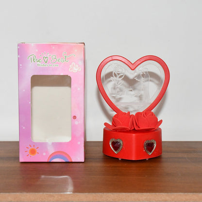 Heart-Shaped Love Couple Decorative Showpiece (1 Pc) signaturekarts
