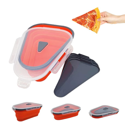 Reusable Expandable Pizza Storage Container with 5 Microwavable Trays Signaturekarts