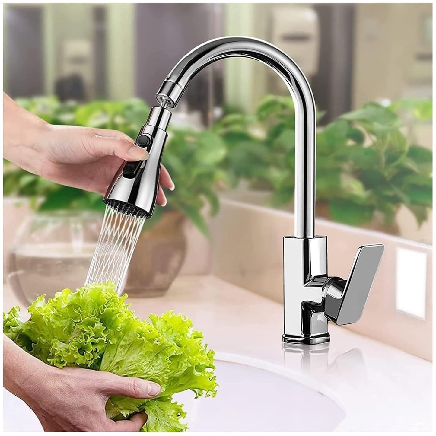 Kitchen Faucet 3-Function Pull Down Sink Sprayer (1 Pc) Signaturekarts