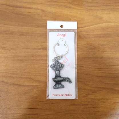 Premium Metal Shiva Lingam with Naag Religious Keychain (1 Pc) The Morsignaturekarts