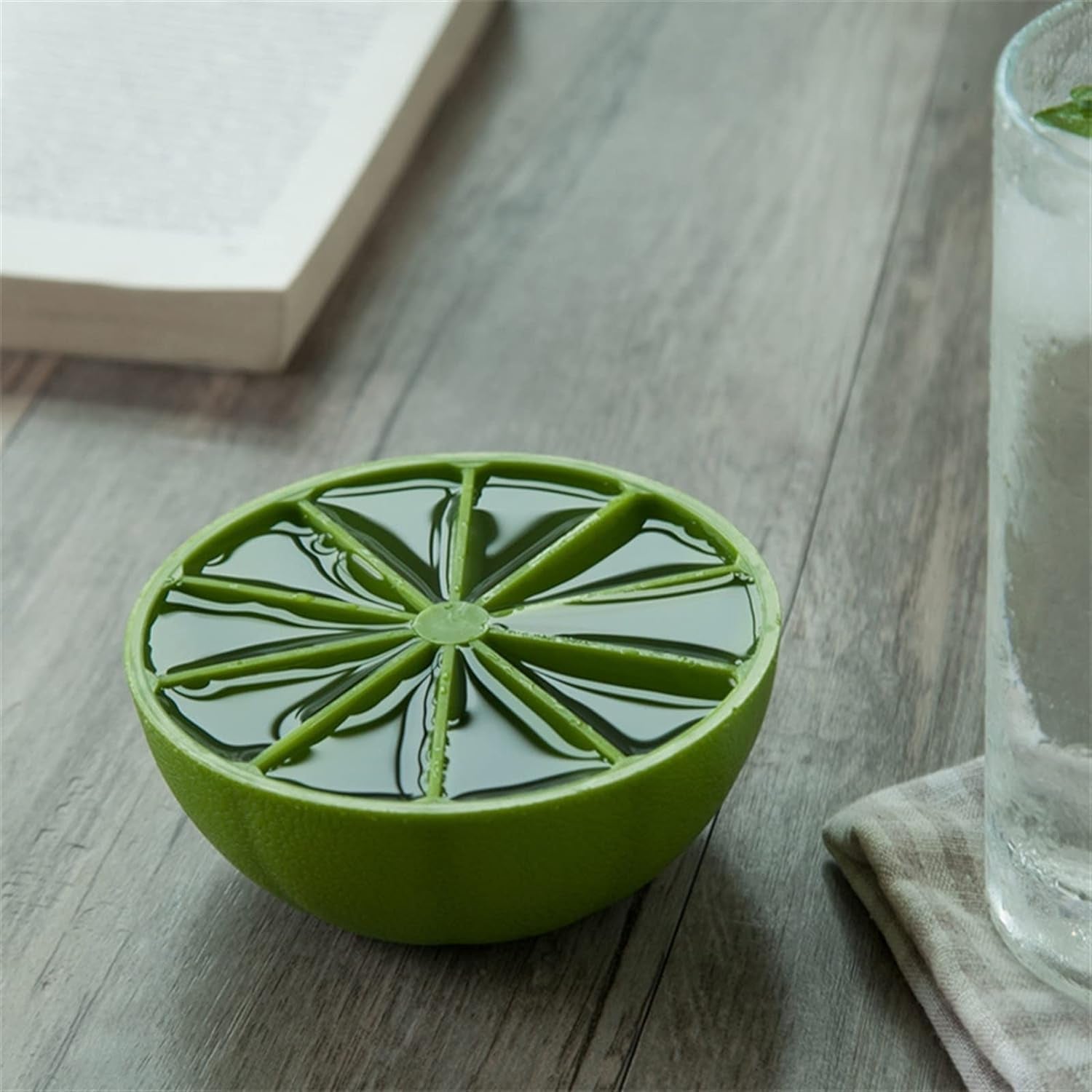 Lemon Shape Flexible Silicone Ice Cube Tray – 8-Slot Round Ice Mold (1 Pc) Signature kart