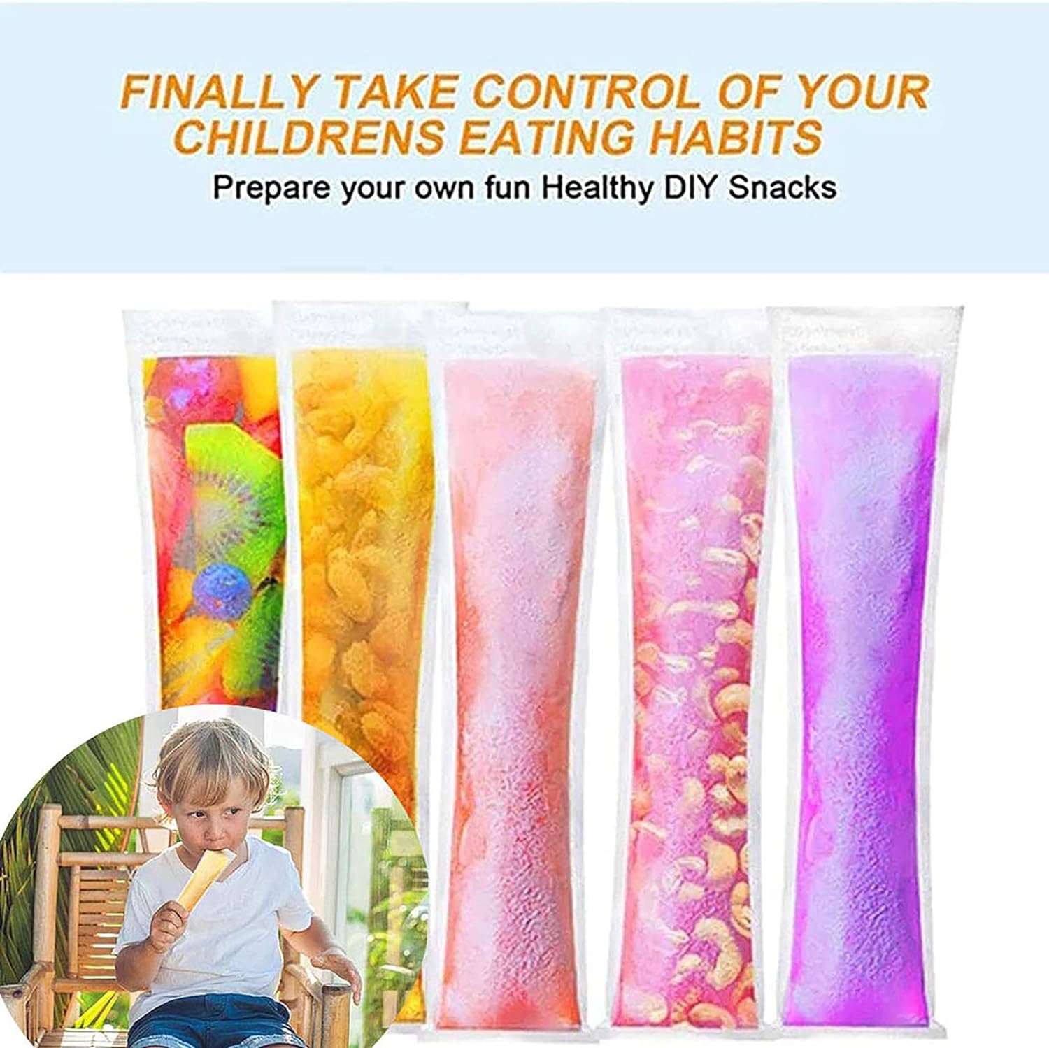 DIY Manual Popsicle Maker – Reusable Ice Cream Mold (Approx 20 Pcs Packing Bag) signaturekarts