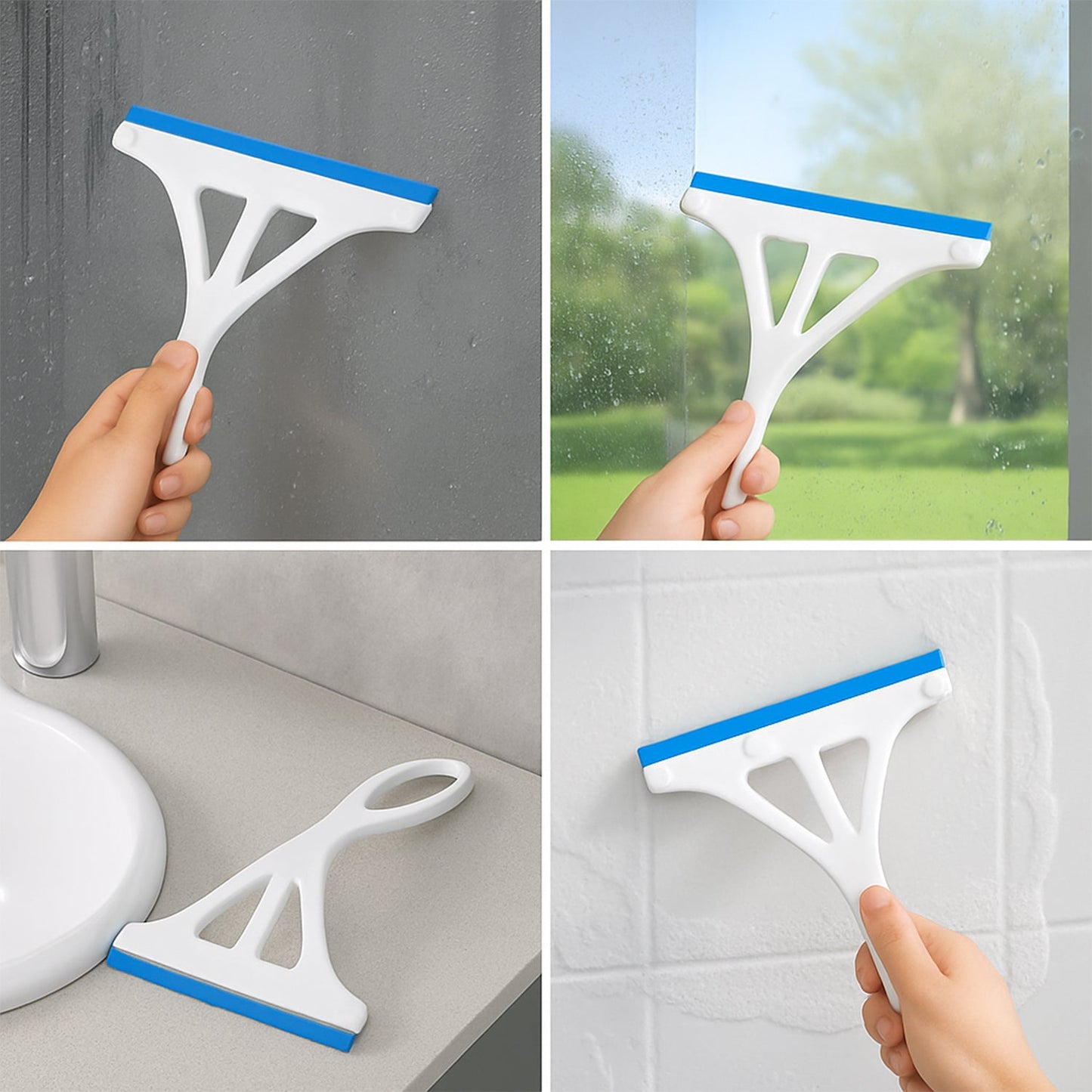 Plastic Glass Wiper and Kitchen Platform Wiper (Multicolor) Signature Kart