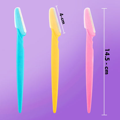 Eyebrow Painless Facial Hair Remover Razor for Face, Women and Men (3 Pack) signaturekarts