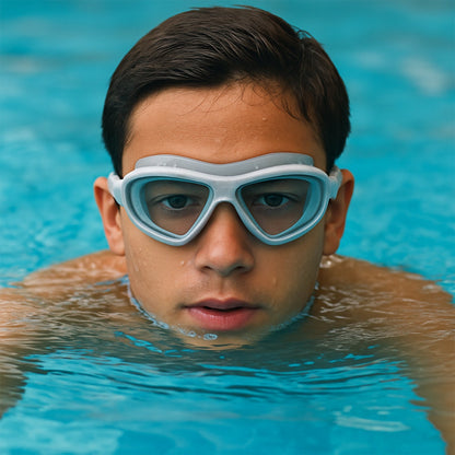 Knx Premium Wide Vision Swimming Goggles With protective hard case (1 Pc) Signature kart