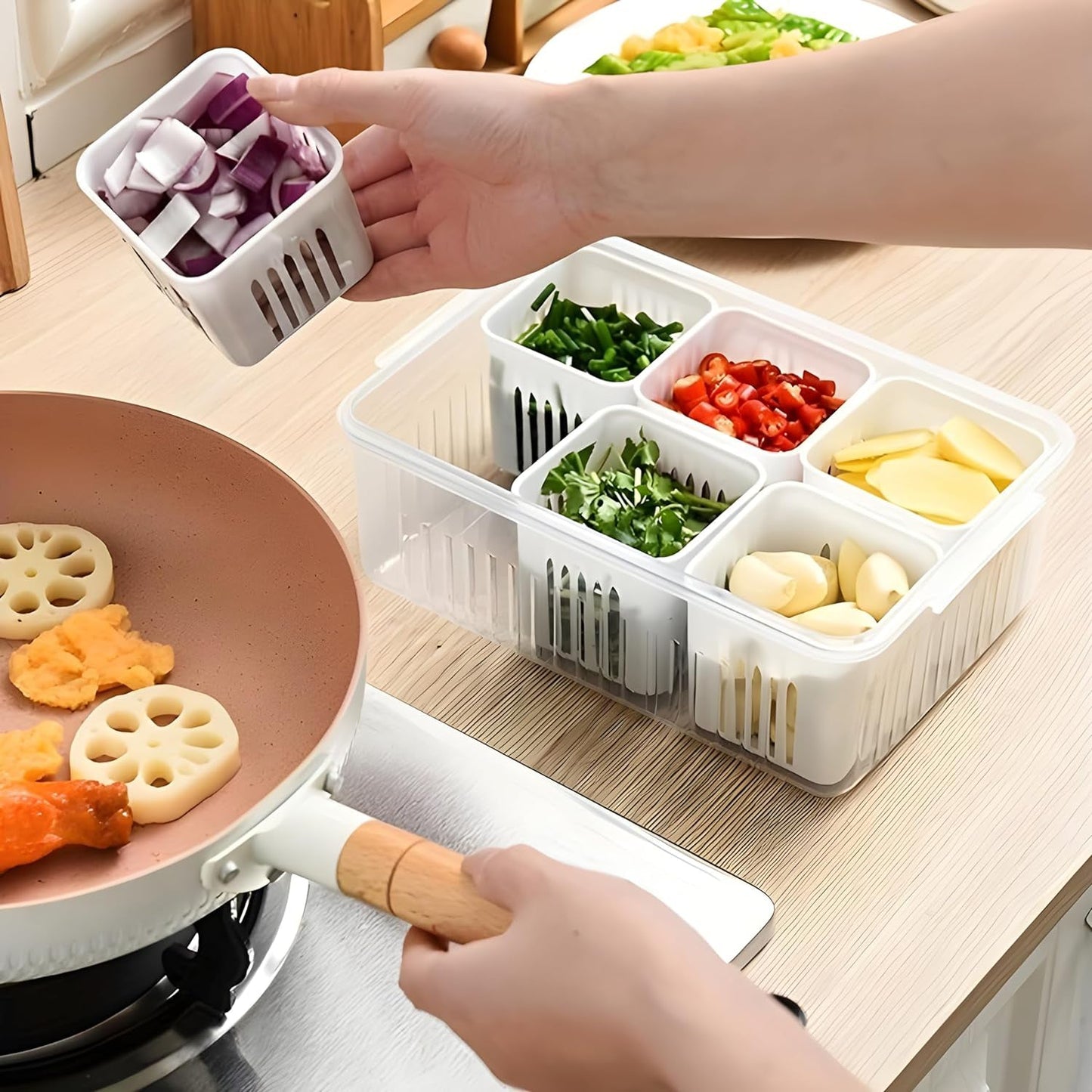 Fridge Storage Box – Freezer & Kitchen Organizer for Vegetables & Food (1 Pc) signaturekarts