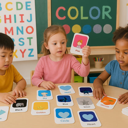 Kidkraft Early Learner 32-Piece Color & Shape Flashcard Set Signature kart