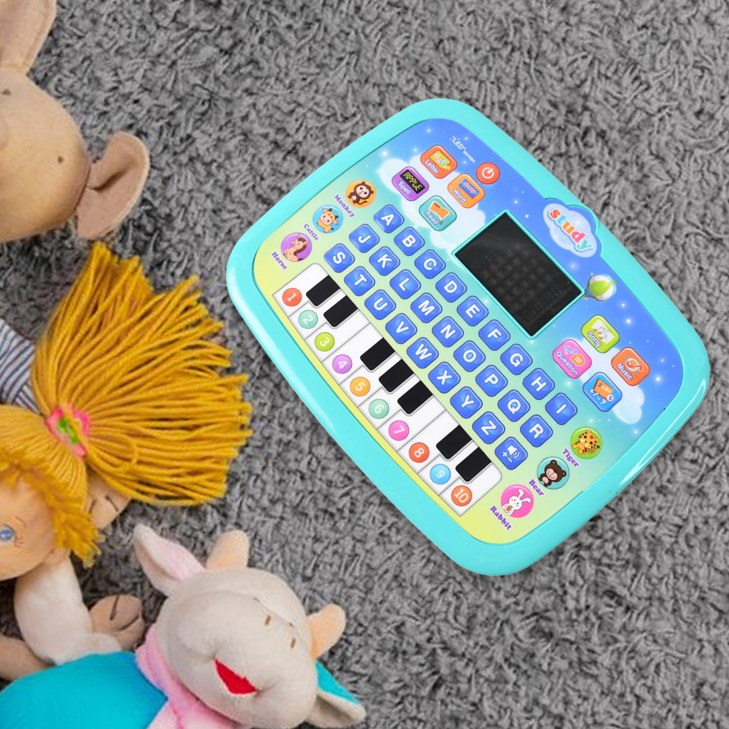 Learning Educational Computer Kids Piano Laptop with LED Screen & Music Signature kart