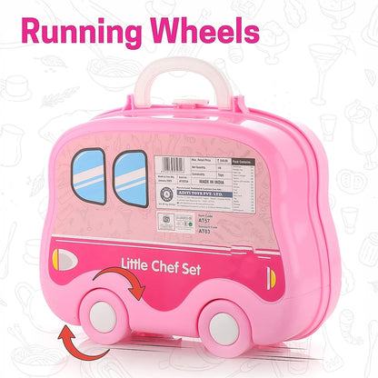 Kitchen Set for Kids Girls Pretend Play Toys Little (23 Pcs Set Approx) Signaturekarts