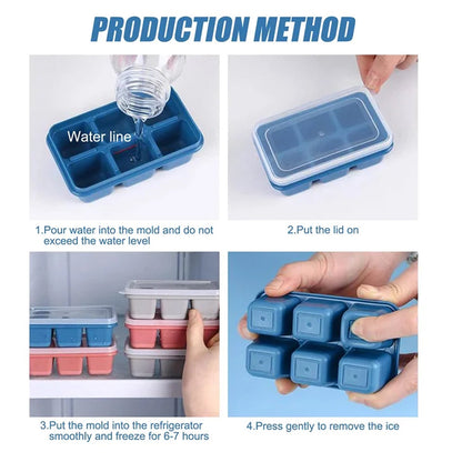 6-Cavity Silicone Ice Tray – Ideal for Kitchen & Home Use signaturekarts