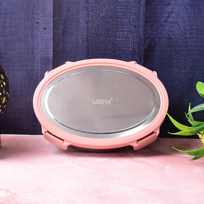 Ganesh Classy 2-Piece Stainless Steel Lunch Box Set Signature kart